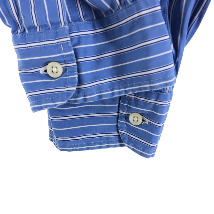 Ralph Lauren Classic Fit Long Sleeve Button Down Striped Shirt Men's Size L cotton blue type Vintage Second Hand