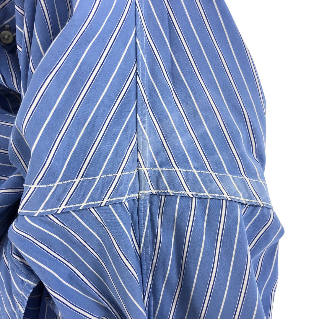 Ralph Lauren Classic Fit Long Sleeve Button Down Striped Shirt Men's Size L cotton blue type Vintage Second Hand