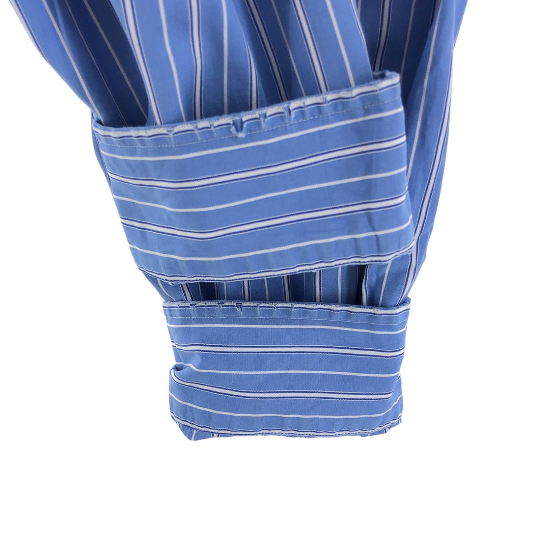 Ralph Lauren Classic Fit Long Sleeve Button Down Striped Shirt Men's Size L cotton blue type Vintage Second Hand