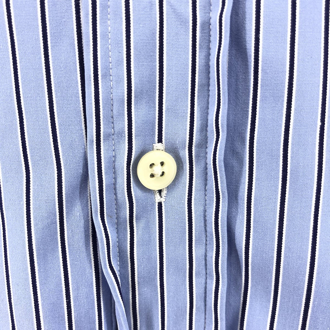 Ralph Lauren Classic Fit Long Sleeve Button Down Striped Shirt Men's XL cotton blue type Vintage Second Hand