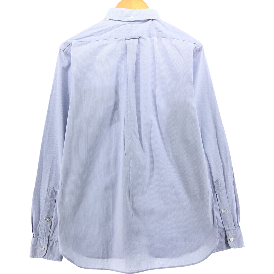 Ralph Lauren POLO by Ralph Lauren Long Sleeve Button-Down Striped Shirt Men's M cotton Blue type light blue Vintage Second Hand