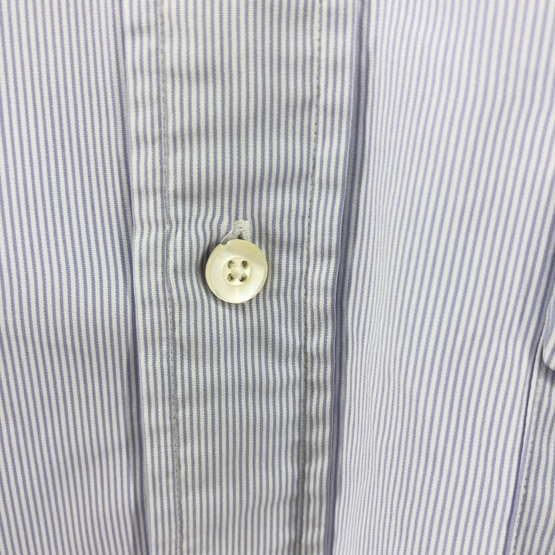 Ralph Lauren POLO by Ralph Lauren Long Sleeve Button-Down Striped Shirt Men's M cotton Blue type light blue Vintage Second Hand