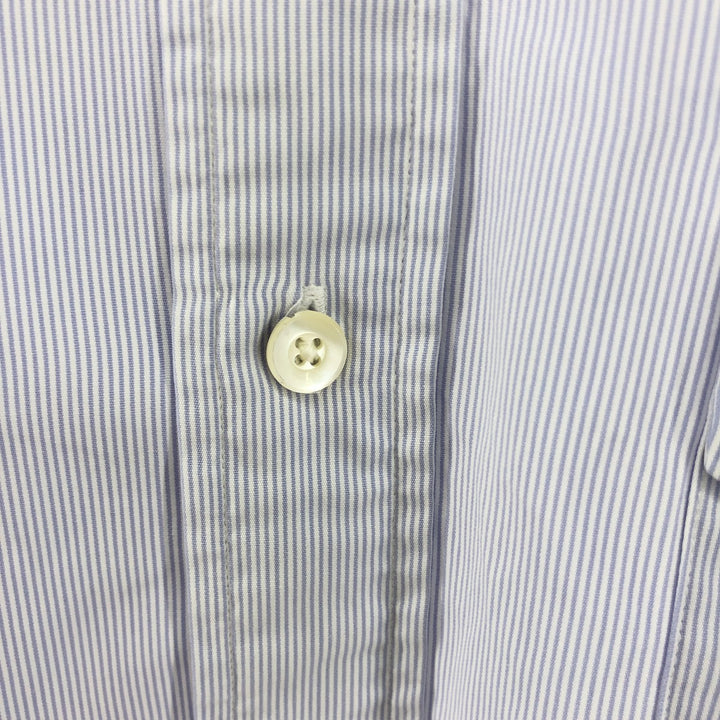 Ralph Lauren POLO by Ralph Lauren Long Sleeve Button-Down Striped Shirt Men's M cotton Blue type light blue Vintage Second Hand
