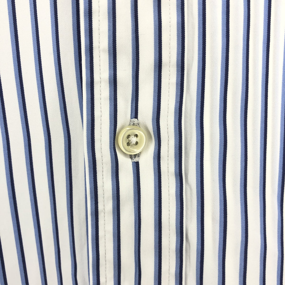 Ralph Lauren POLO by Ralph Lauren Long Sleeve Button-Down Striped Shirt Men's Size L cotton white type Vintage Second Hand