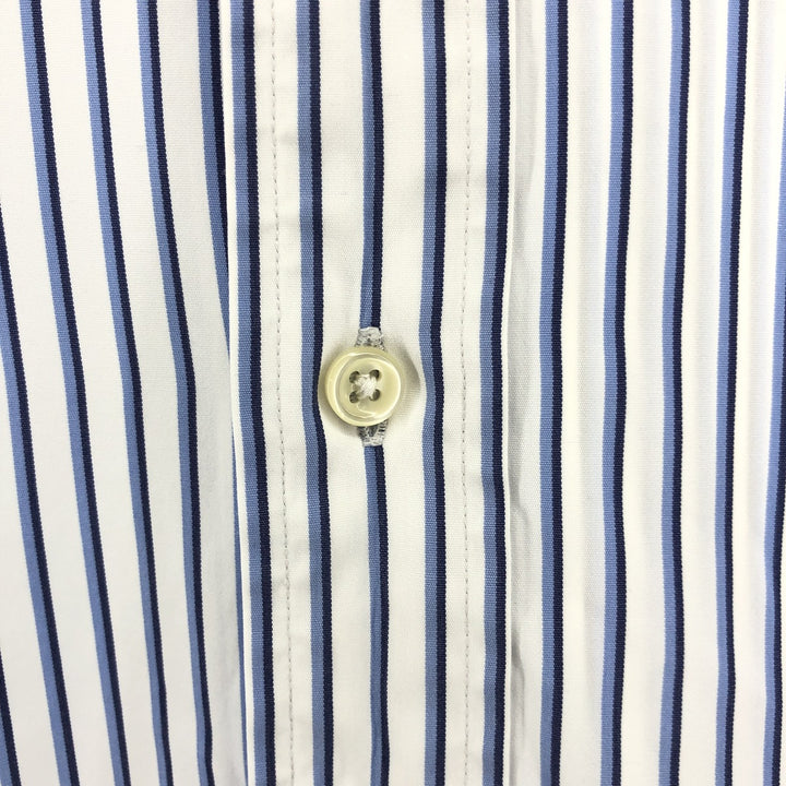 Ralph Lauren POLO by Ralph Lauren Long Sleeve Button-Down Striped Shirt Men's Size L cotton white type Vintage Second Hand