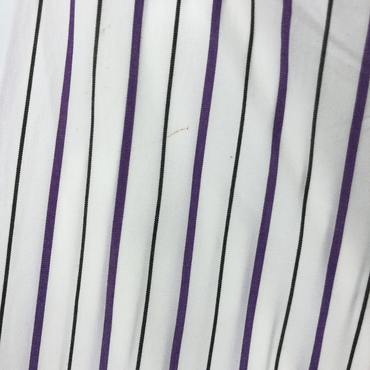 Ralph Lauren CUSTOM FIT long sleeve cotton striped shirt, men's size L cotton white type Vintage Second Hand