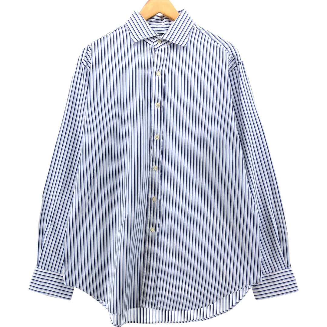 Ralph Lauren Classic Fit Long Sleeve Cotton Striped Shirt Men's XL cotton white type Vintage Second Hand