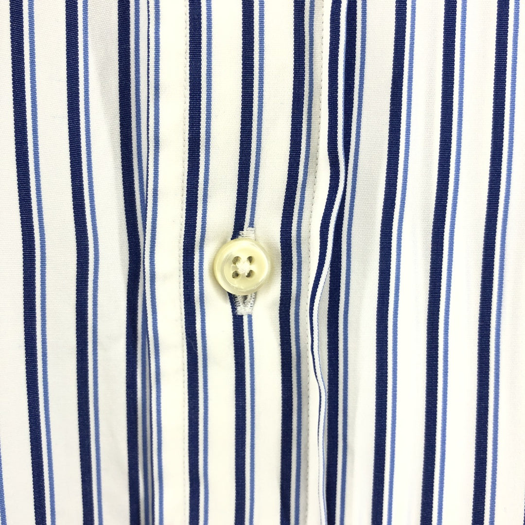 Ralph Lauren Classic Fit Long Sleeve Cotton Striped Shirt Men's XL cotton white type Vintage Second Hand