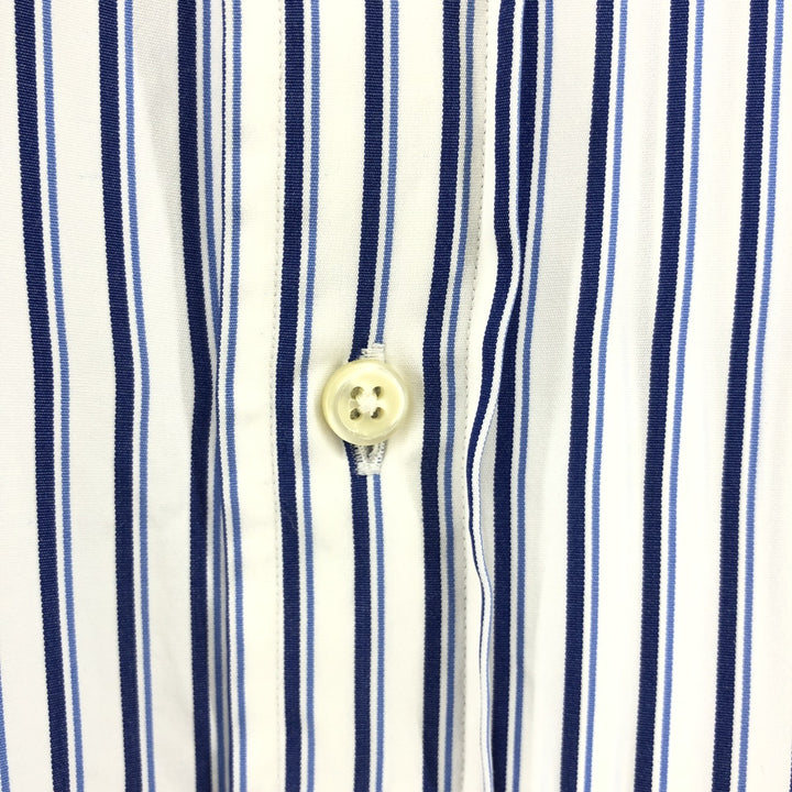 Ralph Lauren Classic Fit Long Sleeve Cotton Striped Shirt Men's XL cotton white type Vintage Second Hand