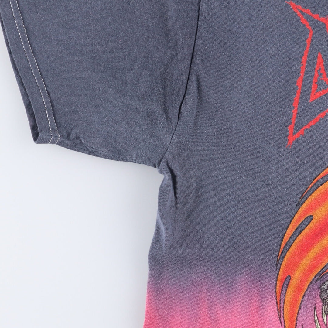 METALLICA Metallica Tie-dye Pattern Band T-shirt Band Tee Men's M size cotton Charcoal Vintage Second Hand