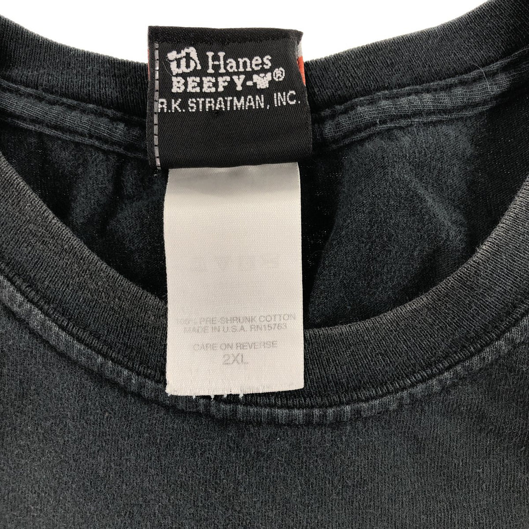 00'S Harley-Davidson Motorcycle Bike T-shirt Made in USA Men's XXL cotton black type Vintage Second Hand