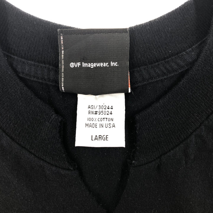 00'S Harley-Davidson Motorcycle Bike T-shirt Made in USA Men's L size cotton black type Vintage Second Hand