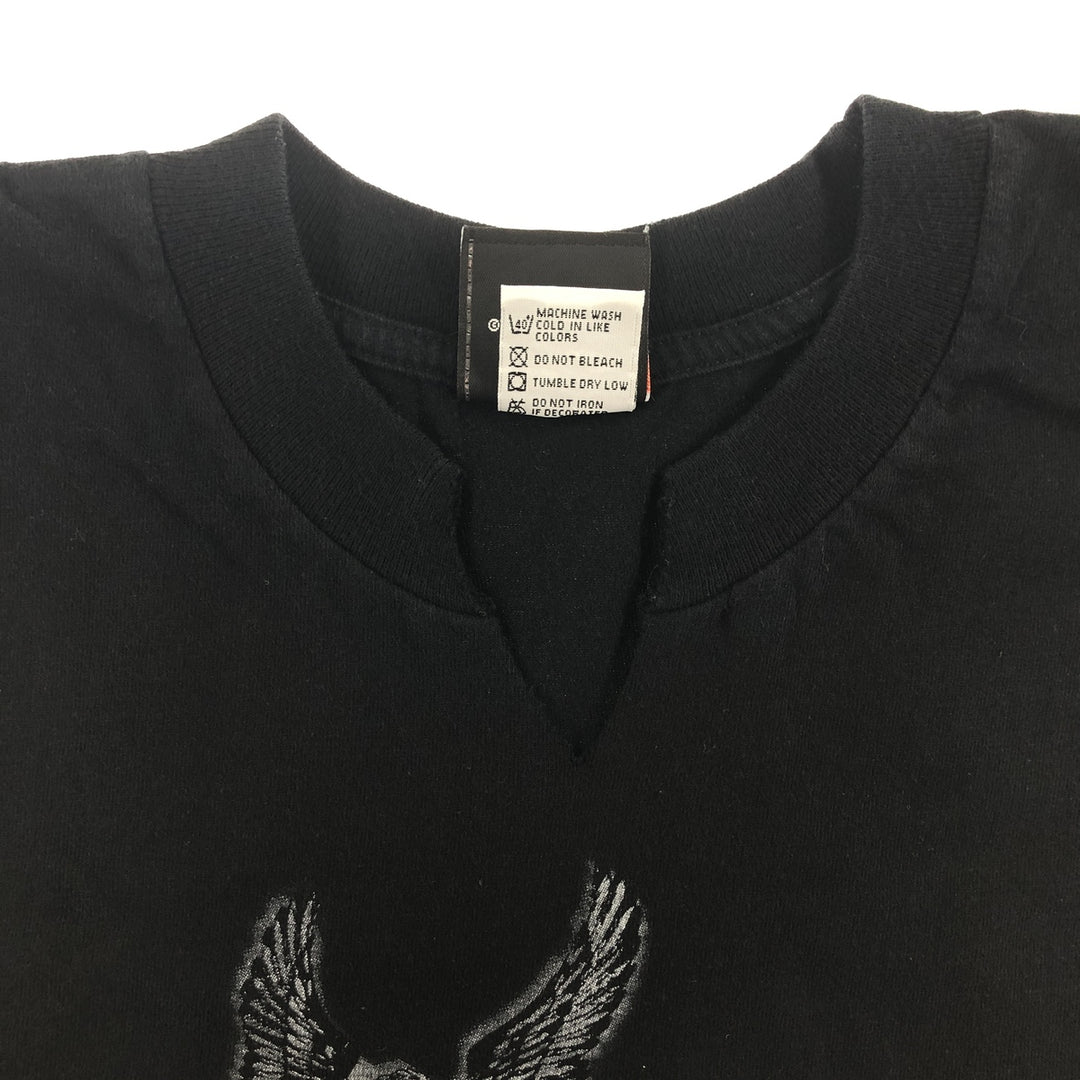 00'S Harley-Davidson Motorcycle Bike T-shirt Made in USA Men's L size cotton black type Vintage Second Hand