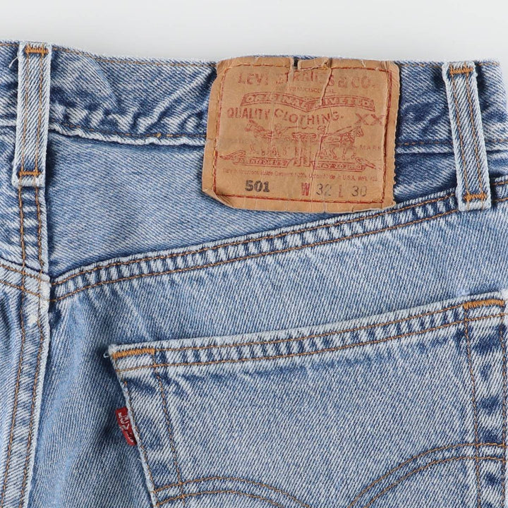 90'S Levi's 501-0193 Straight Denim Pants Made in USA Men's W31 Vintage cotton Blue type light blue Vintage Second Hand