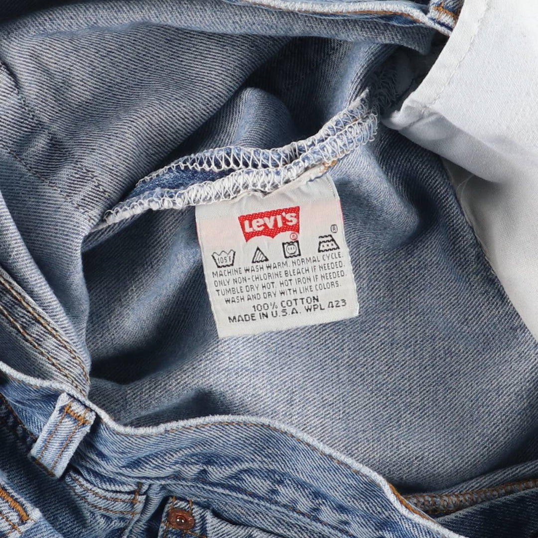 90'S Levi's 501-0193 Straight Denim Pants Made in USA Men's W31 Vintage cotton Blue type light blue Vintage Second Hand