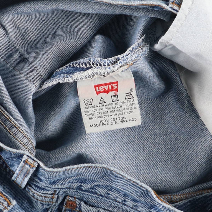90'S Levi's 501-0193 Straight Denim Pants Made in USA Men's W31 Vintage cotton Blue type light blue Vintage Second Hand