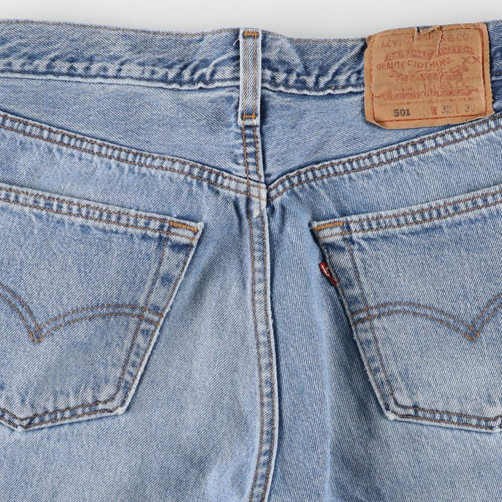 90'S Levi's 501-0193 Straight Denim Pants Made in USA Men's W31 Vintage cotton Blue type light blue Vintage Second Hand