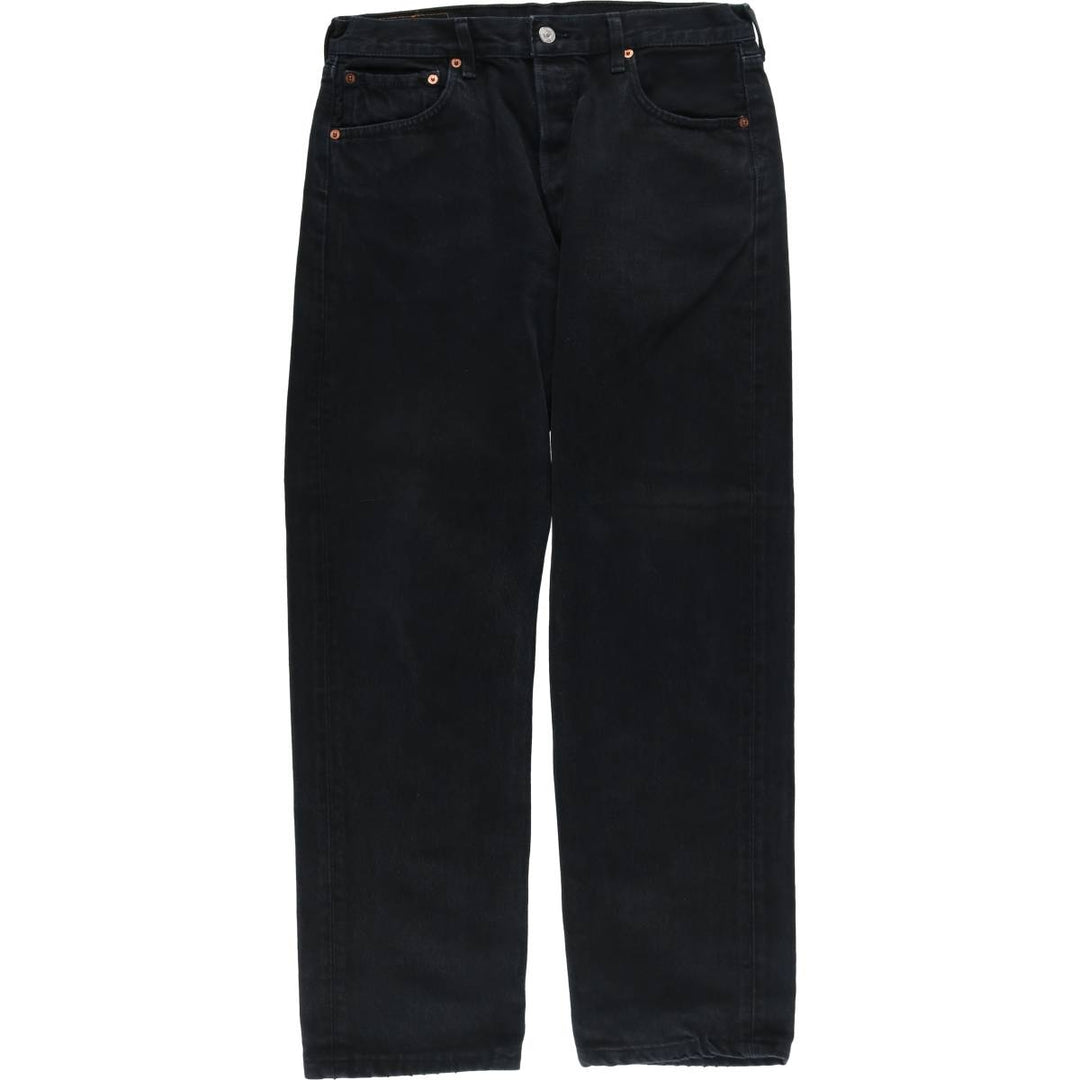 Levi's 501 straight denim pants for men, size W34 cotton black type Vintage Second Hand