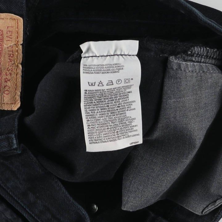 Levi's 501 straight denim pants for men, size W34 cotton black type Vintage Second Hand