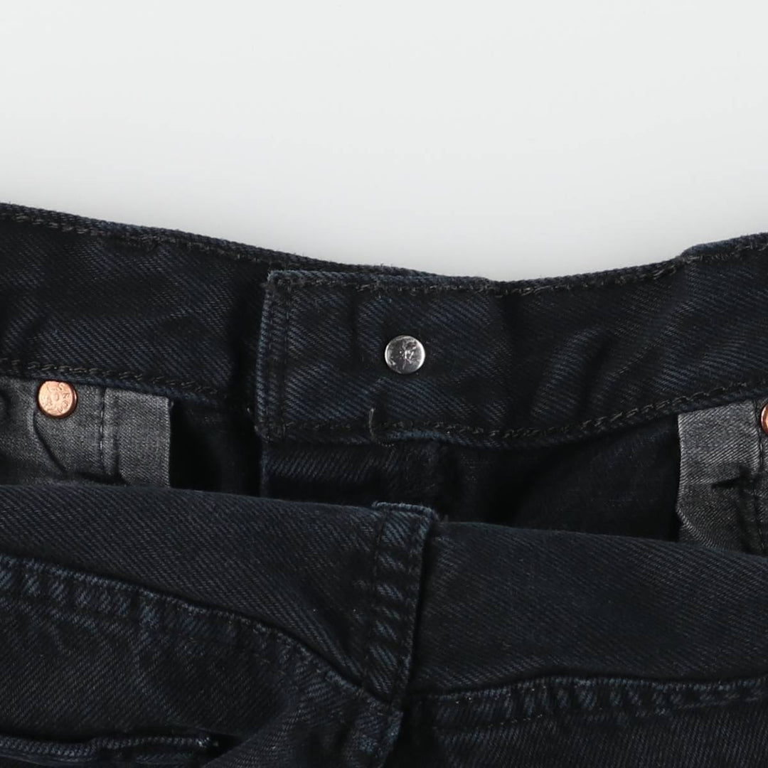 Levi's 501 straight denim pants for men, size W34 cotton black type Vintage Second Hand