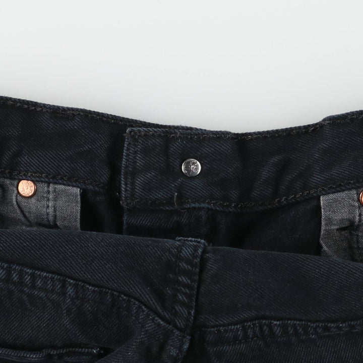 Levi's 501 straight denim pants for men, size W34 cotton black type Vintage Second Hand
