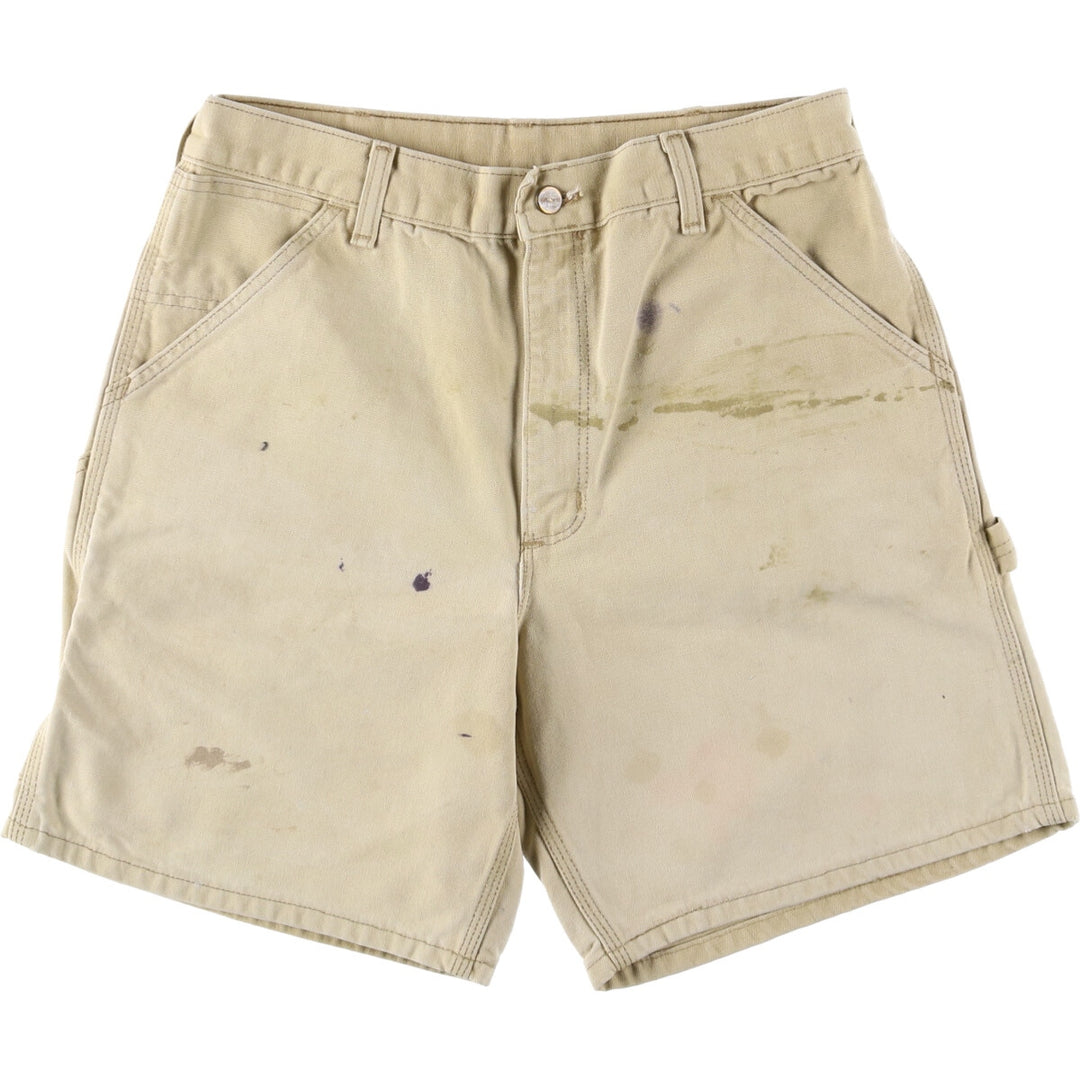 90'S Carhartt Duck Painter Shorts, Made in USA, Men's, W32, Vintage cotton Beige type Vintage Second Hand