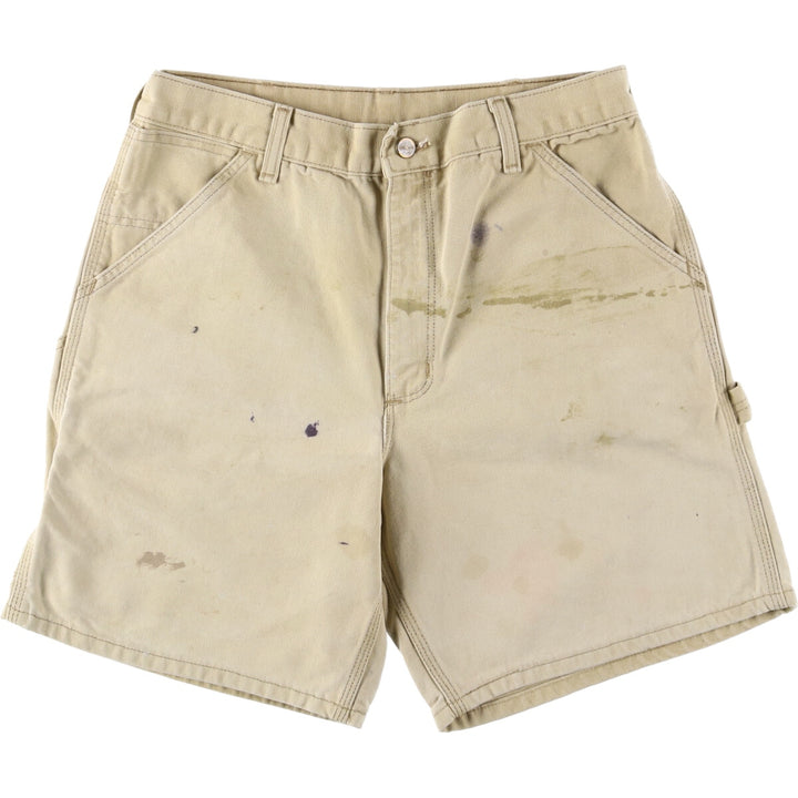 90'S Carhartt Duck Painter Shorts, Made in USA, Men's, W32, Vintage cotton Beige type Vintage Second Hand