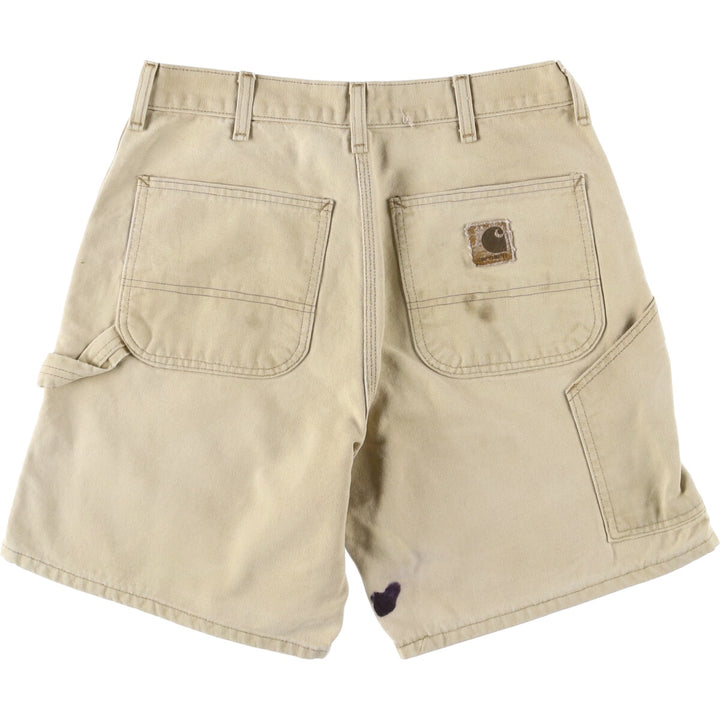 90'S Carhartt Duck Painter Shorts, Made in USA, Men's, W32, Vintage cotton Beige type Vintage Second Hand