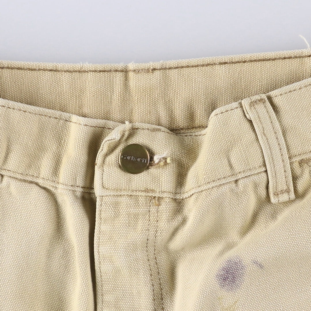 90'S Carhartt Duck Painter Shorts, Made in USA, Men's, W32, Vintage cotton Beige type Vintage Second Hand