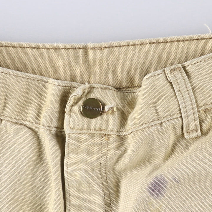 90'S Carhartt Duck Painter Shorts, Made in USA, Men's, W32, Vintage cotton Beige type Vintage Second Hand