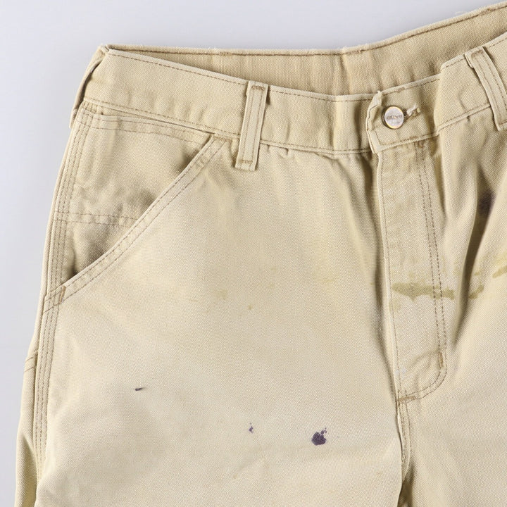90'S Carhartt Duck Painter Shorts, Made in USA, Men's, W32, Vintage cotton Beige type Vintage Second Hand