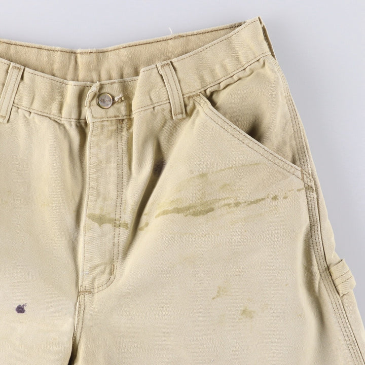 90'S Carhartt Duck Painter Shorts, Made in USA, Men's, W32, Vintage cotton Beige type Vintage Second Hand