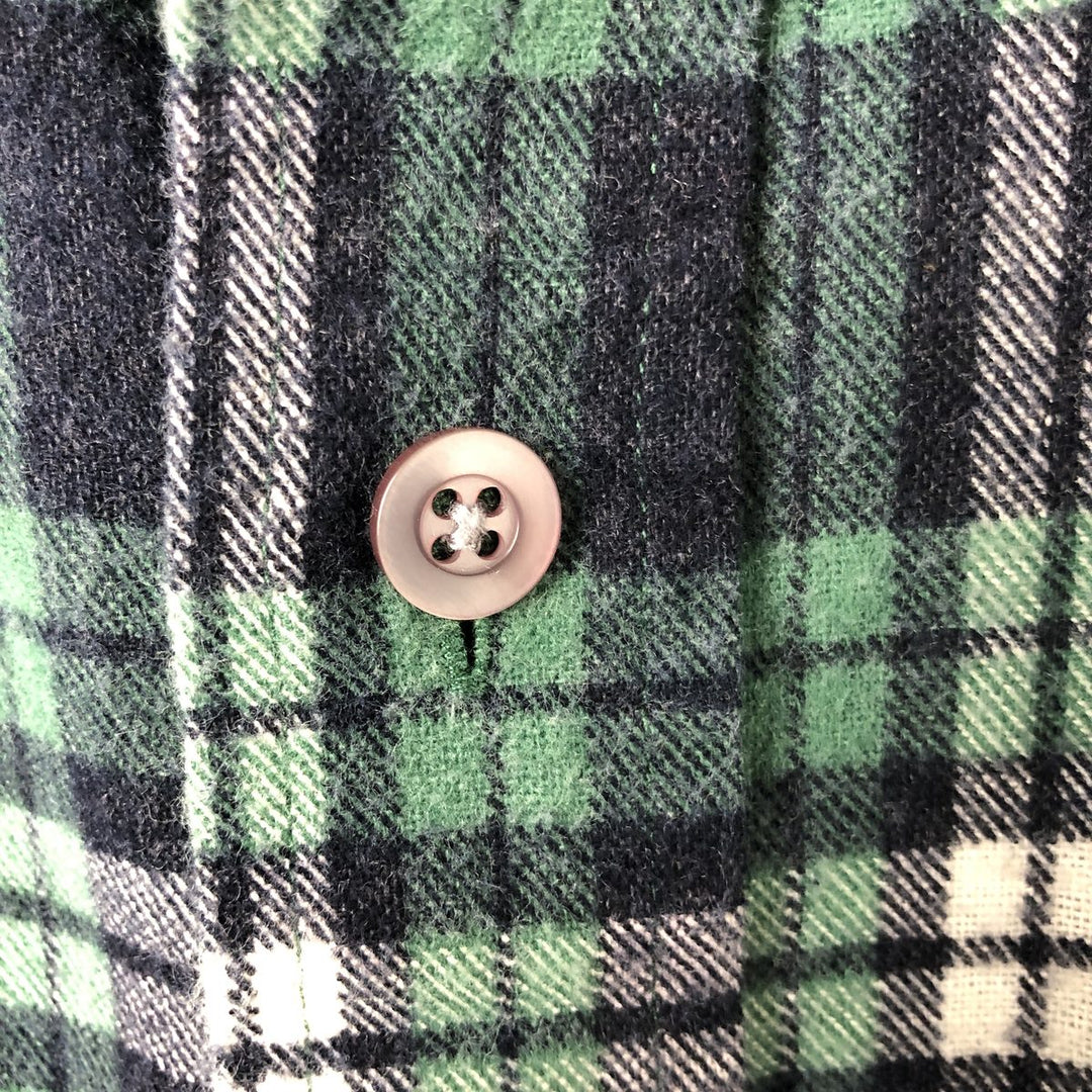 Dickies Long Sleeve Printed Flannel Check Shirt, Men's XL cotton green type Vintage Second Hand