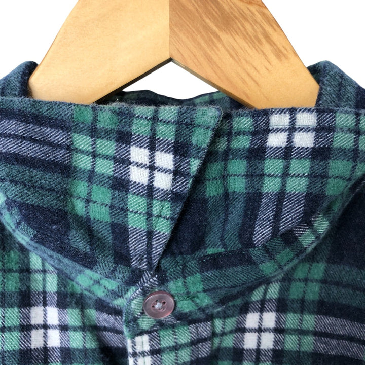 Dickies Long Sleeve Printed Flannel Check Shirt, Men's XL cotton green type Vintage Second Hand