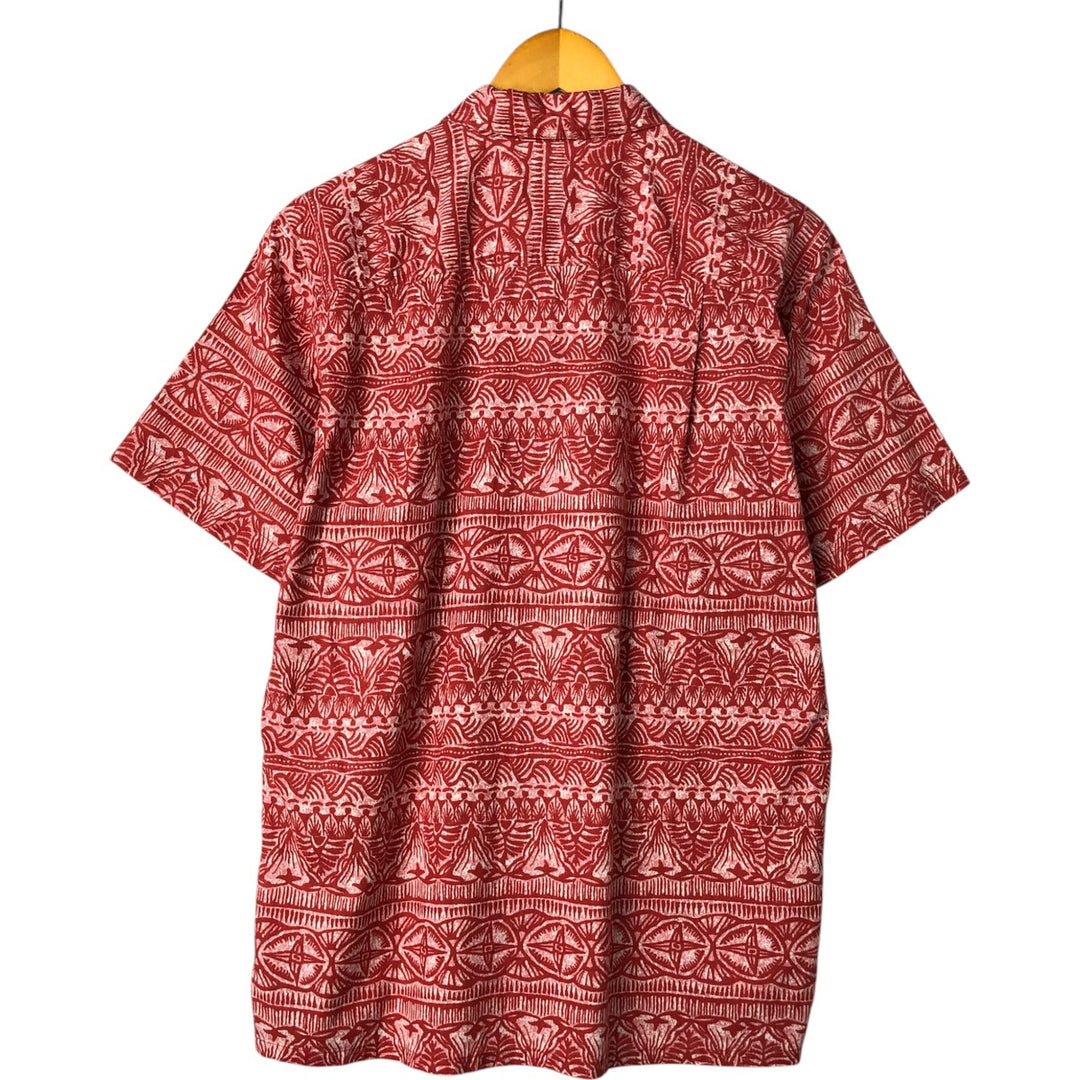 Patagonia 53139SP19 All-over print hemp x organic cotton Hawaiian aloha shirt, box shirt, men's size M Hemp red type Vintage Second Hand