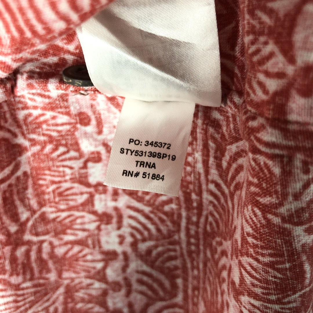 Patagonia 53139SP19 All-over print hemp x organic cotton Hawaiian aloha shirt, box shirt, men's size M Hemp red type Vintage Second Hand