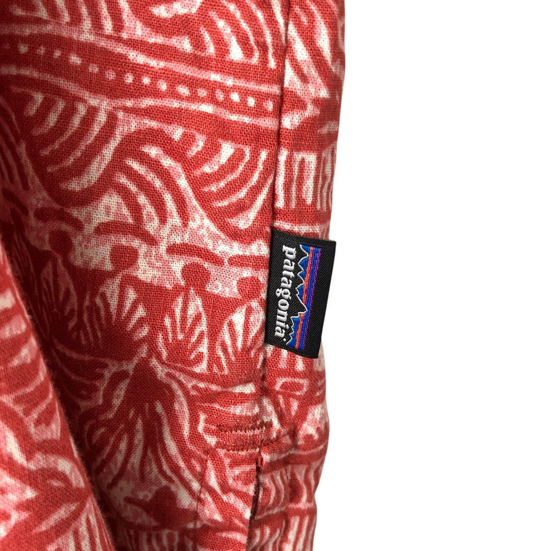 Patagonia 53139SP19 All-over print hemp x organic cotton Hawaiian aloha shirt, box shirt, men's size M Hemp red type Vintage Second Hand