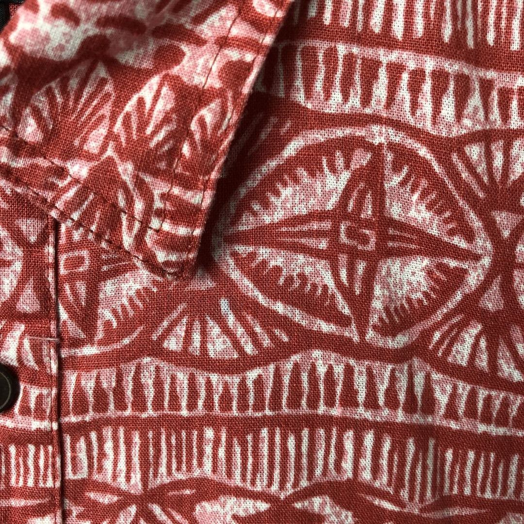 Patagonia 53139SP19 All-over print hemp x organic cotton Hawaiian aloha shirt, box shirt, men's size M Hemp red type Vintage Second Hand