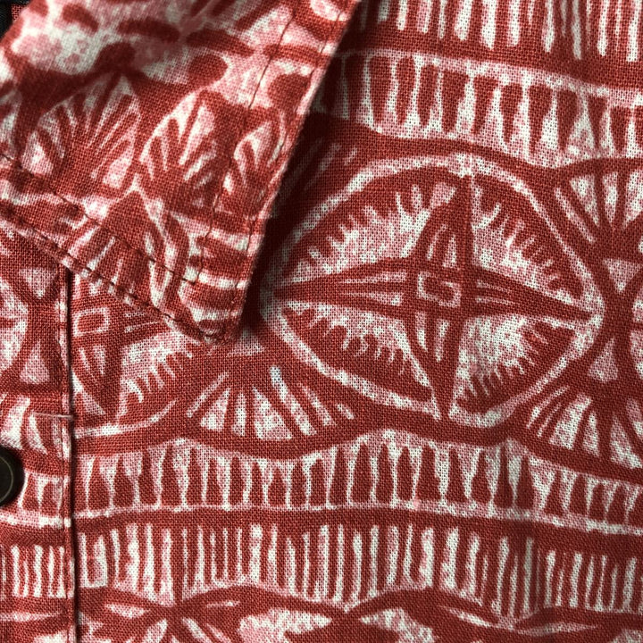 Patagonia 53139SP19 All-over print hemp x organic cotton Hawaiian aloha shirt, box shirt, men's size M Hemp red type Vintage Second Hand
