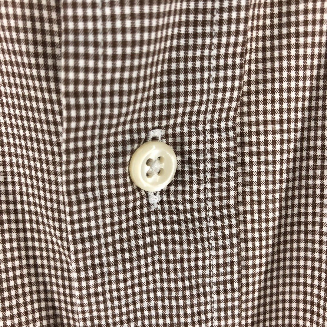 POLO by Ralph Lauren ANDREW Gingham Check Long Sleeve Button-Down Check Shirt Men's XL cotton Beige type Vintage Second Hand