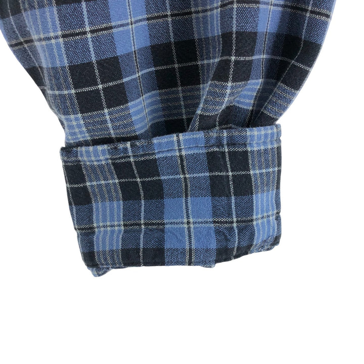 Ralph Lauren BLAKE long sleeve button down check shirt, men's size L cotton navy blue type Vintage Second Hand