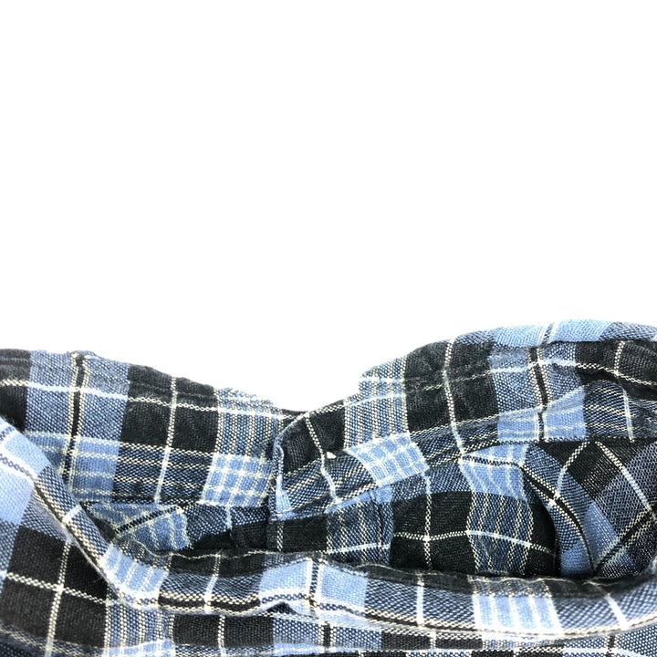 Ralph Lauren BLAKE long sleeve button down check shirt, men's size L cotton navy blue type Vintage Second Hand