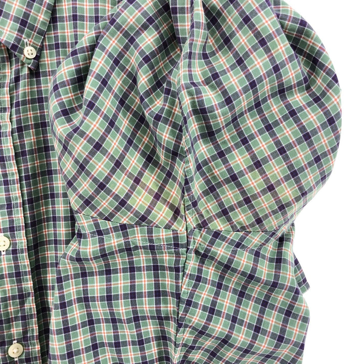 Ralph Lauren Classic Fit Long Sleeve Button Down Check Shirt Men's XL cotton Emerald green Vintage Second Hand