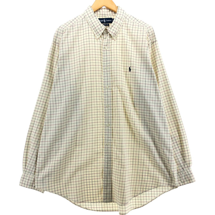 Ralph Lauren Classic Fit Long Sleeve Button Down Check Shirt Men's XL cotton Vintage Second Hand