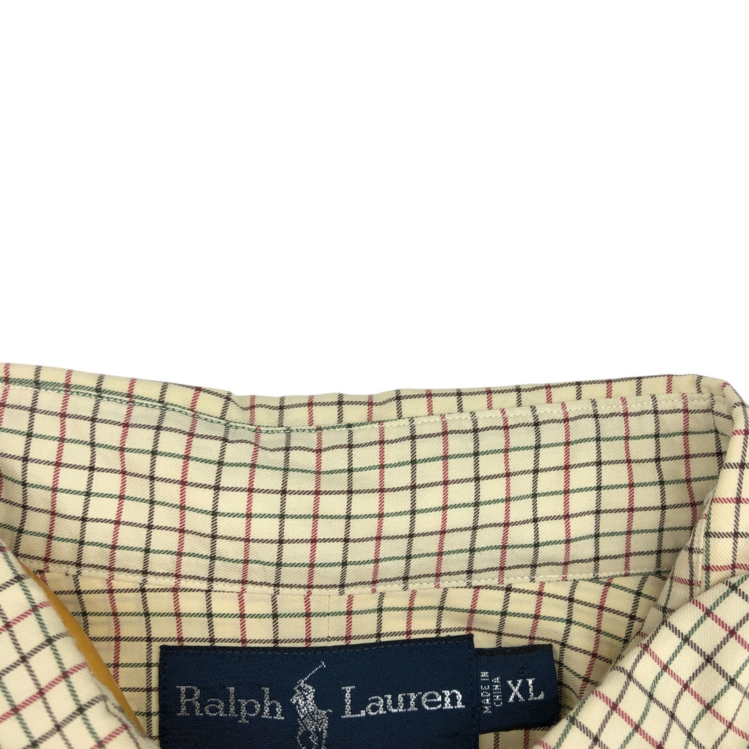 Ralph Lauren Classic Fit Long Sleeve Button Down Check Shirt Men's XL cotton Vintage Second Hand