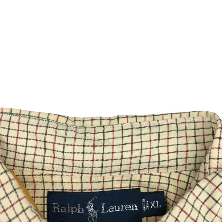 Ralph Lauren Classic Fit Long Sleeve Button Down Check Shirt Men's XL cotton Vintage Second Hand