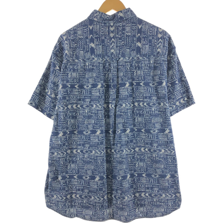 Columbia Sportswear Company All-over Hawaiian Aloha Shirt, Men's XL cotton blue type Vintage Second Hand