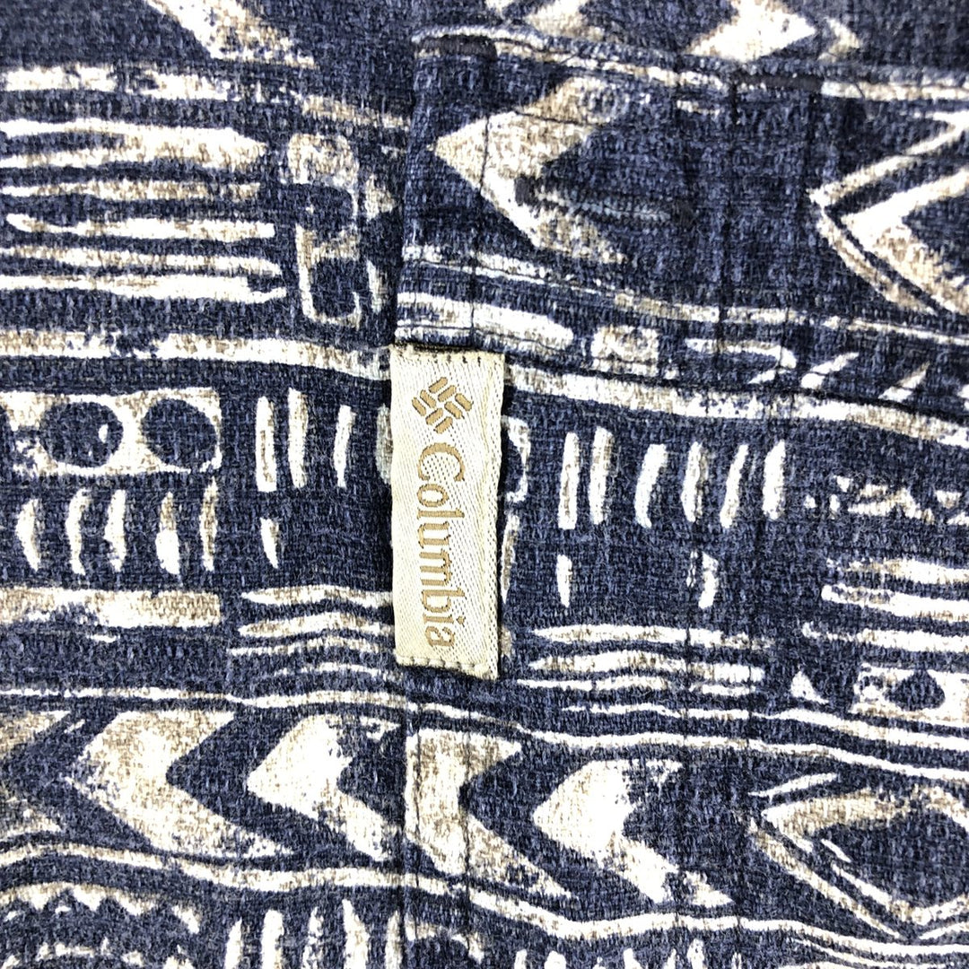 Columbia Sportswear Company All-over Hawaiian Aloha Shirt, Men's XL cotton blue type Vintage Second Hand