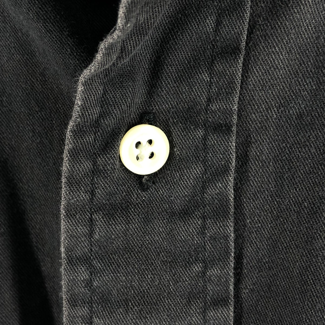 Ralph Lauren long sleeve button down shirt, men's size M cotton black type Vintage Second Hand