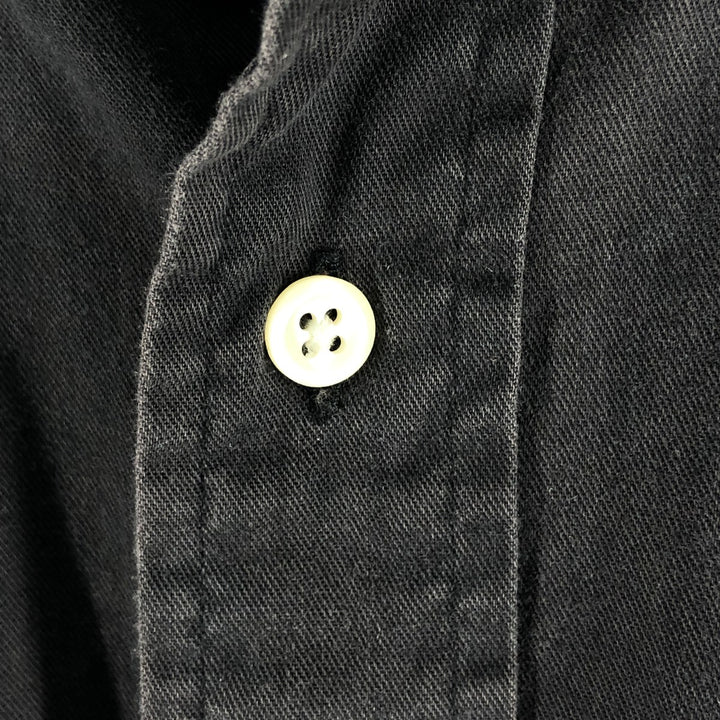Ralph Lauren long sleeve button down shirt, men's size M cotton black type Vintage Second Hand